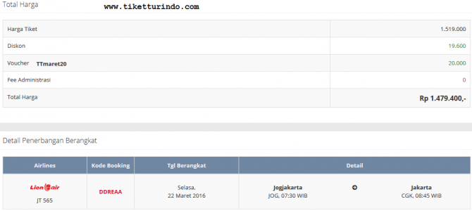 Murahnya pesan tiket pesawat di tiketturindo.com